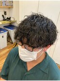 波巻きパーマ