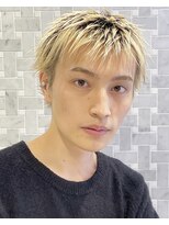 フイ 代々木(Hui) メンズ/アップバング/ツーブロックマッシュ/束感ショート/波巻き