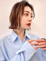 サンドシーン(sand scene)&nbsp;20代30代40代丸みショートボブマッシュ前下がりレイヤー