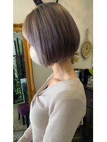 マイ ヘア デザイン 岡崎(MY hair design) 斜めバング/グレージュカラー/シルキーベージュ/岡崎