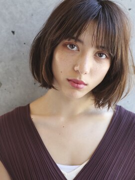 アンドレイ 表参道(andrey) [ANDREY]グレーベージュ/レイヤーロング/前髪パーマ黒髪カタログ