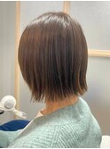 外ハネ/ショートボブ/ナチュラルブラウン