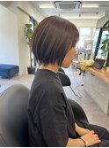 ショートボブ/顔周り/グレージュカラー/金山/大人女性