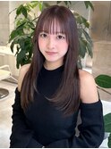 レイヤーカット/小顔に見せるヘア/ネビージュ/縮毛矯正/韓国ヘア