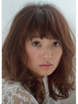 プシュケ(PSYCHE) 大人可愛いぱっつんバング20代30代40代小顔ふんわりカール