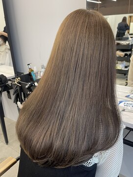 フォンズ(FONS) オリーブグレージュ/ブリーチなしカラー/ワンカール/くびれヘア