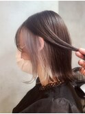 調布インナーカラーダブルカラーホワイトベージュミディアム
