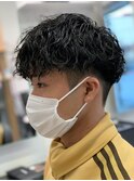 シャドウパーマメンズカットスパイラルパーマツイスパ波巻き