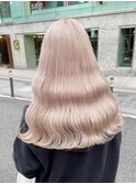 くびれヘアアプリコットオレンジハイライトカラーブルーカラー