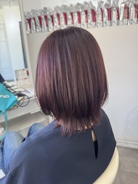 ヘアーズチーク(hair.s chic) 大人ウルフボブ×ピンクブラウン