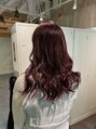 サンエンヘアー(lll_en hair) ブリーチなしで叶う大人な上品さと艶感たっぷりのワインレッド♪