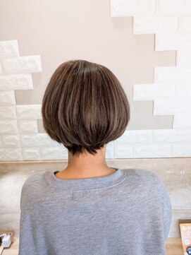 ヘアーズファイン(hair's fine) 髪質改善ショートボブ◎春の小顔レイヤー/グレージュ/20代３０代