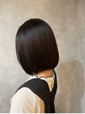 ツヤサラ縮毛矯正×ブルーブラックボブ