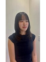 ビューバイネオリーブ 用賀店(Beau'r by neolive)&nbsp;ストレートパーマ縮毛矯正ダークパープル夏ミルクブラウン[用賀]