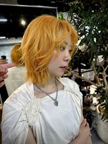 イリス 心斎橋(.elice)&nbsp;セミロングアンブレラカラーミニウルフショートウルフ前髪50代