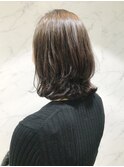 ストレートパーマ＋デジパーでつくる外ハネミディアム