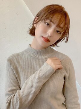 オーブ ヘアー ルシール 広島大町店(AUBE HAIR lucir) 20代・30代_シアーブラウンミニボブ