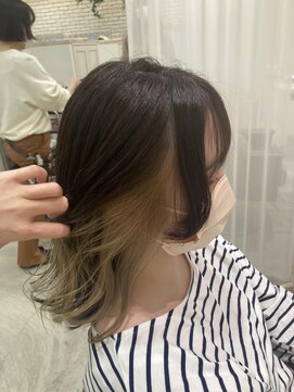 アドラーブル はなみずき店(adorable) 【韓国風ミディ】【インナーカラーベージュ】10代20代