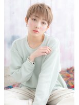 ミック 日暮里店(miq)&nbsp;3Dハイライトプラチナベージュ★束感ショートマッシュb1