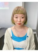 ベージュとライムグリーンのデザインカラー