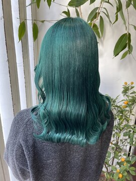 アン(Hair make un) ビビットカラー♪【ライムグリーン】