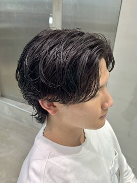 レタッチ バイ フィフス 天神大名(RETOUCH by fifth) ニュアンスパーマセンターパートメンズカットシャドウパーマ眉毛