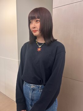 ローレンアオ(LOREN AO) 黒髪/ボブルフ/ネビージュ/小顔/ワンレン/矢場町/髪質改善/前髪