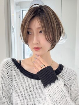 ロンドエニカ 大宮(Lond enika) 黒髪ボブルフネビージュ小顔ワンレンスペインカール