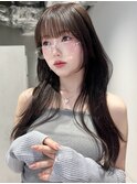 韓国レイヤー/レイヤーカット/前髪カット/顔まわりカット/縮毛
