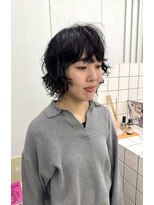 シーン(SCENE) 顔周りレイヤーボブ×パーマ