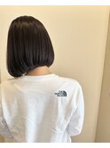 切りっぱなしボブ、髪質改善トリートメント