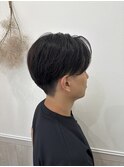 メンズセンターパート