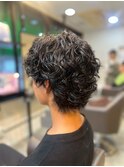 くしゃっとパーマショート
