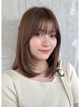 ロビー 表参道(ROBBY) ミディアムレイヤーカット/20代30代40代/顔周りカットワンカール