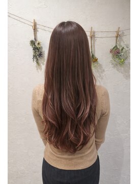 大人可愛い＊まろやかピンクラベンダー×美髪ロングレイヤー