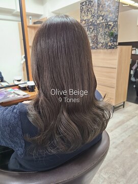 オリーブベージュ/オリーブグレージュ/ブリーチなしカラー