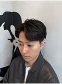 ニュアンスパーマかきあげスタイルマッシュセンターパート