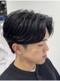 名古屋メンズ縮毛矯正　曲がる縮毛矯正センターパート