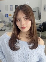 ハニー 町田(HONEY)&nbsp;レイヤーカット/ハッシュカット/韓国ヘア/グレージュ