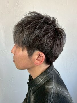 マップメンズデザイン(map men's design) ブリーチダブルカラー グレーアッシュ メンズカット 20代