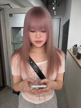 ペレ 原宿(PELE) ダークパープルナチュラルショート夏のヘアアレンジ原宿
