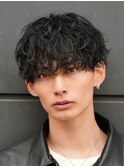 名古屋波巻きシャドウパーマメンズマッシュルーズパーマ緩め