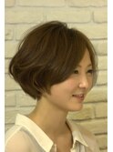 ふんわり前下がりボブ