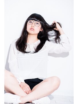 ビードロ 下北沢 黒髪ナチュラルセミロング　【ビードロ下北沢店】