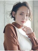毛先パーマ ことりベージュ マニッシュショート フレンチボブ