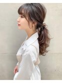 あざと毛で小顔可愛く結んでも可愛いミディアム　担当大山
