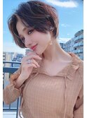 大人かわいいデジタルパーマボブ#アッシュベージュ
