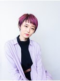ベリーショート　ラベンダーカラー