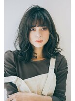 クロワ(croix) 【croix】 Aラインウェーブ×ココアブラウン