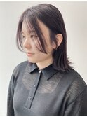 外ハネボブ/シースルーバング/くびれヘア/グレージュカラー/韓国